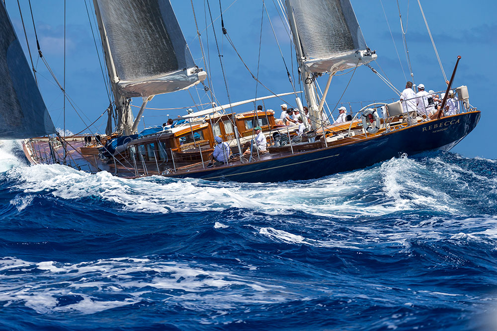 Rebecca under sail