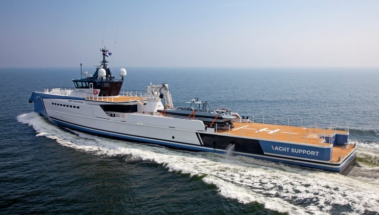 biggest superyacht support vessel