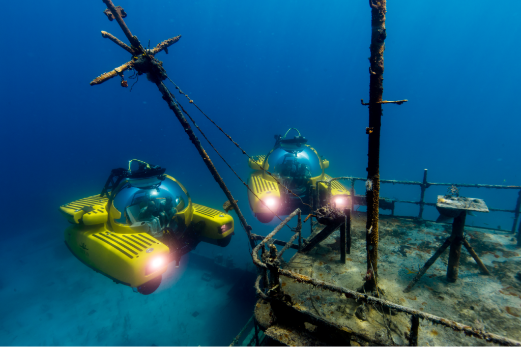 Diving in the Bahamas in a Triton submarine