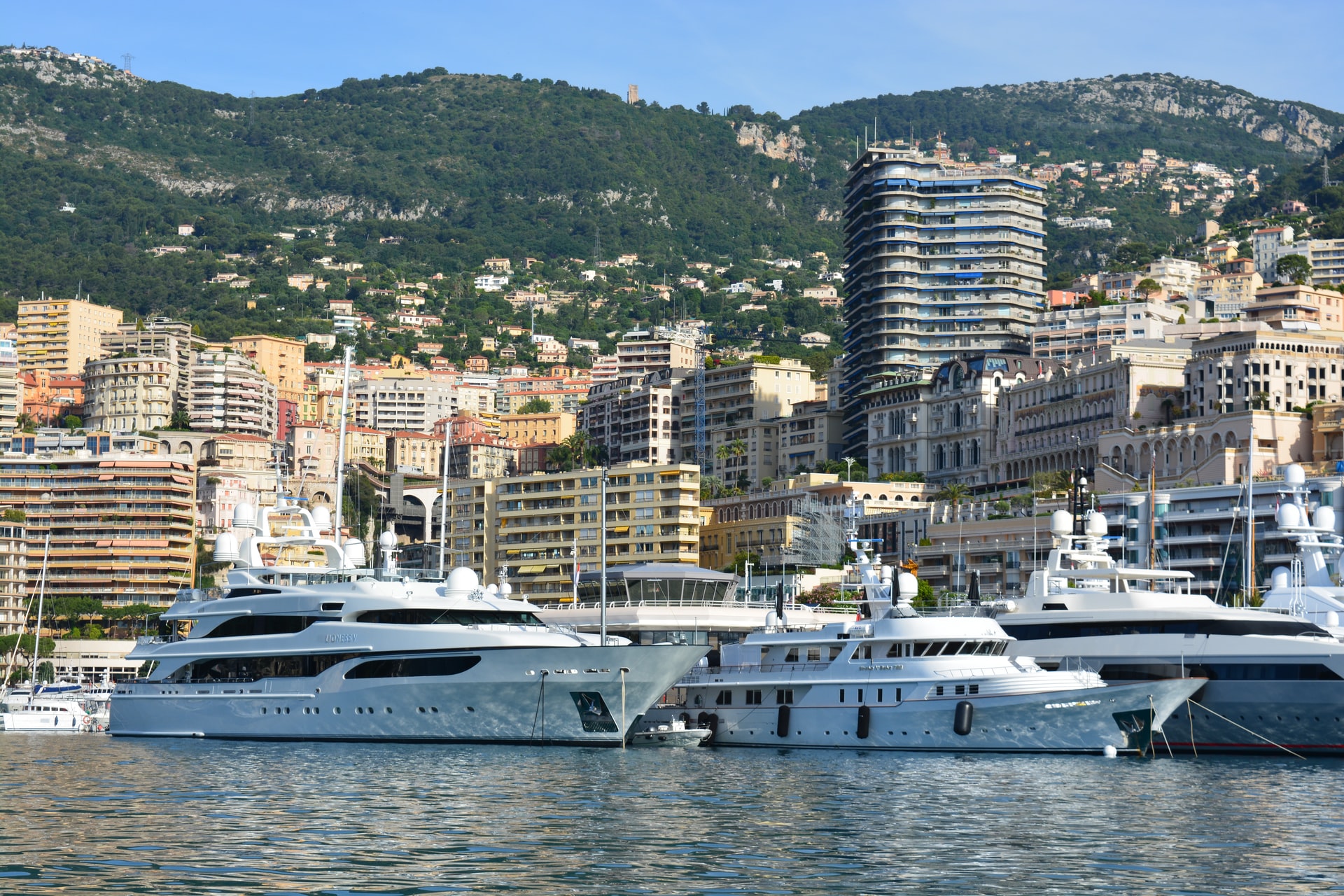 Yacht-berthed-at-Port Hercule, Monaco