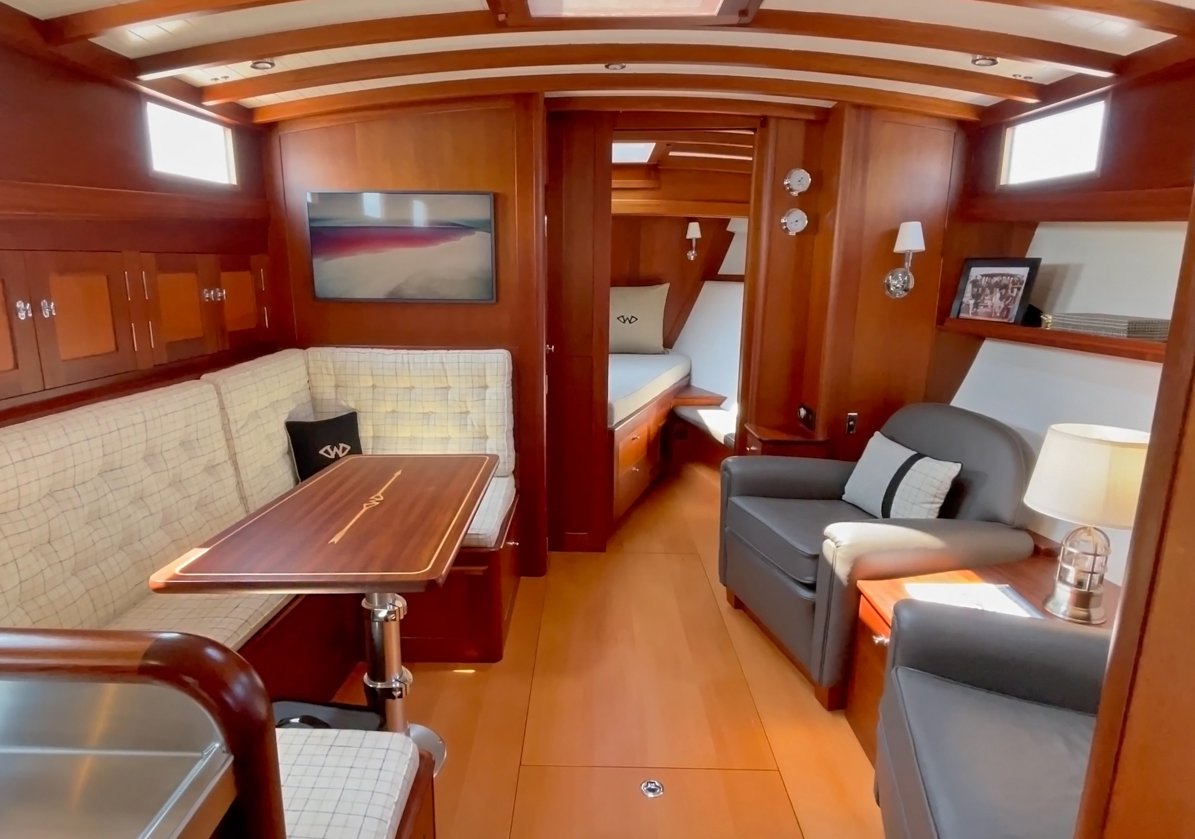 Conception d'intérieur de cabine de yacht Wheeler 38