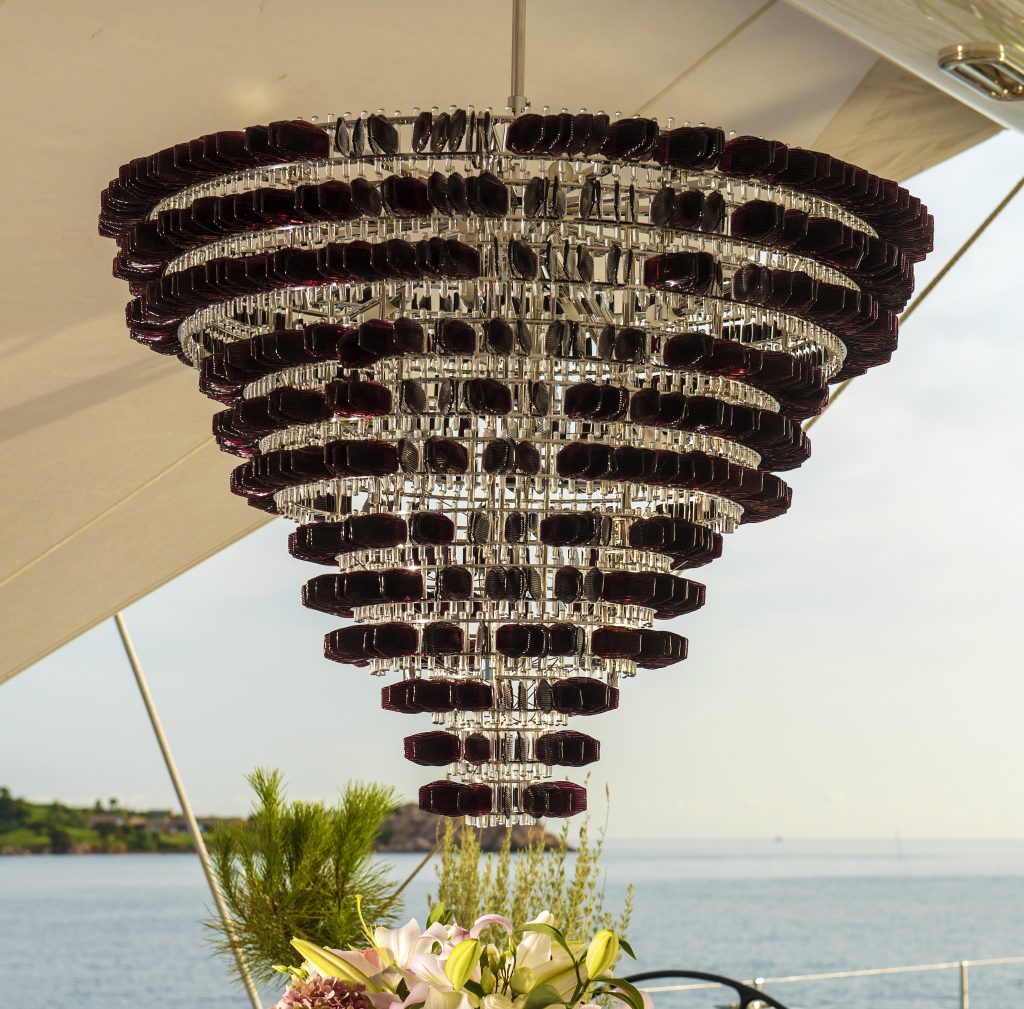Veronese-twin-chandeliers-for-superyacht-Pink-Gin-VI-850