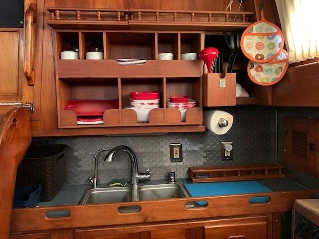 Boat Galley And Cupboards Storage
