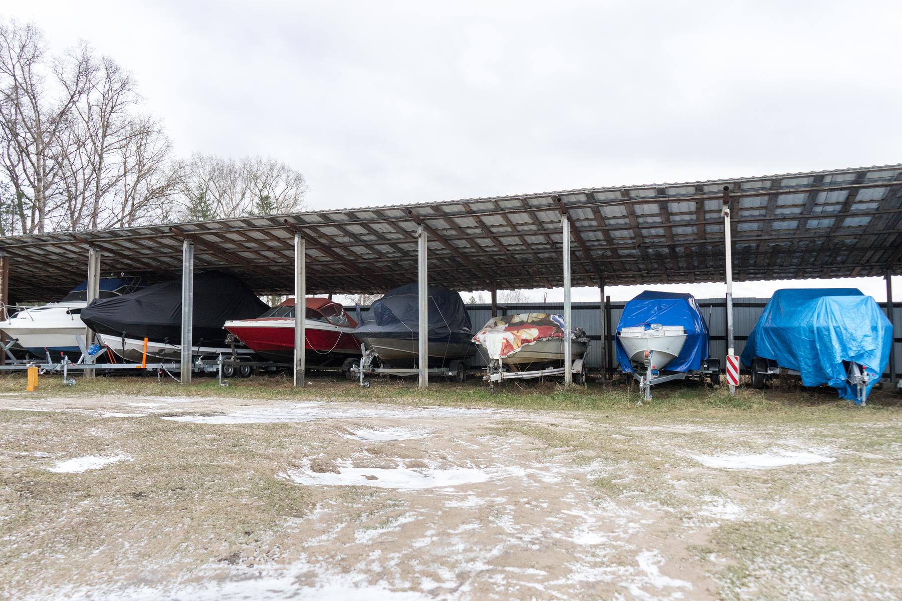 Boats Covered For Winter Storage