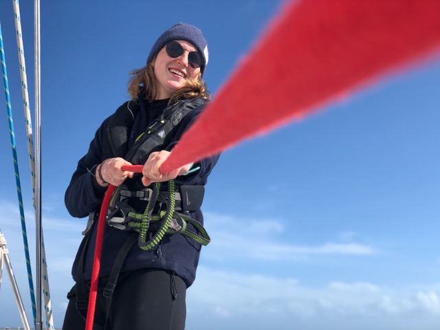 Hannah-Brewis-doing-her-YachtMasters-training.
