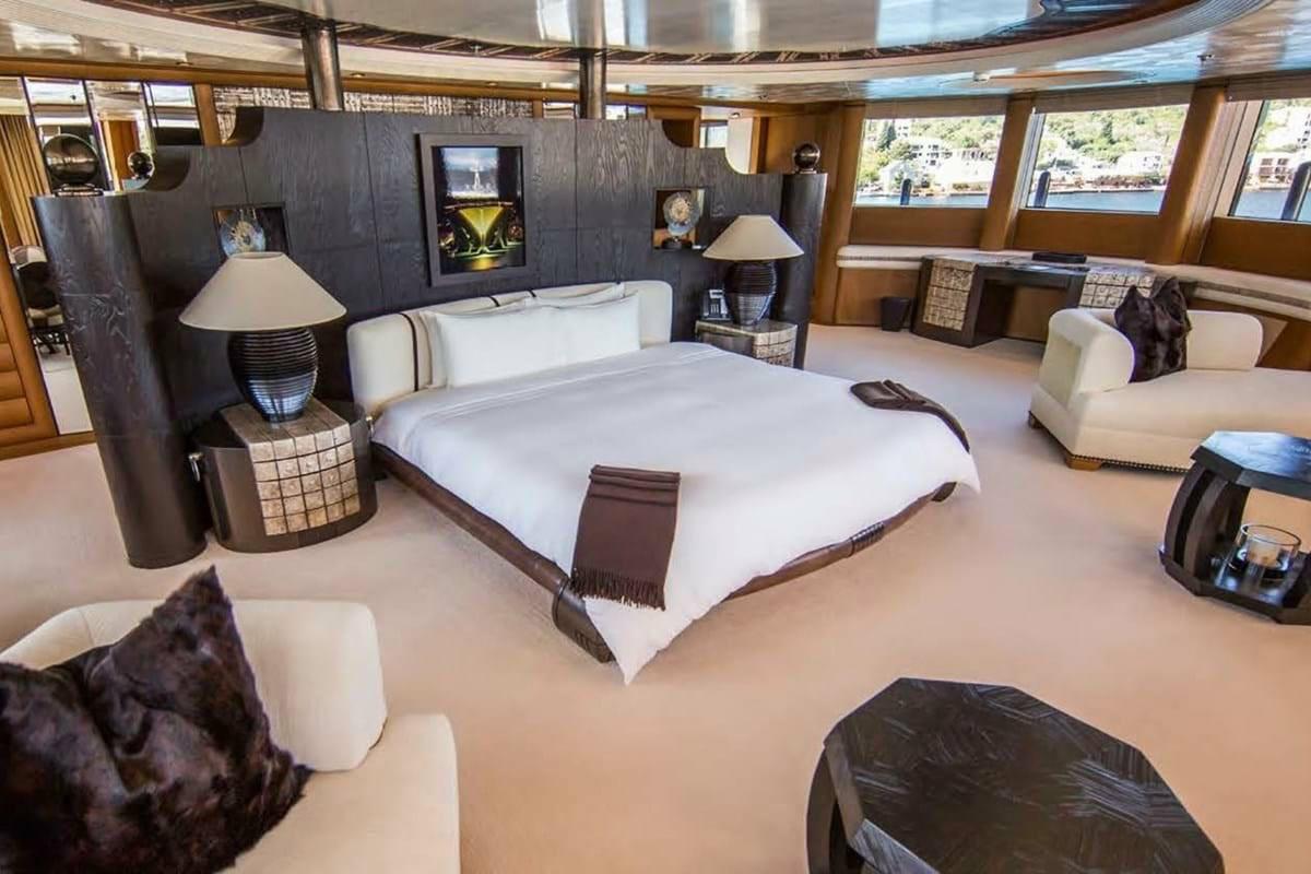 Above: PELORUS a 377-foot Lurssen superyacht on the water. Photo via Burgess London.